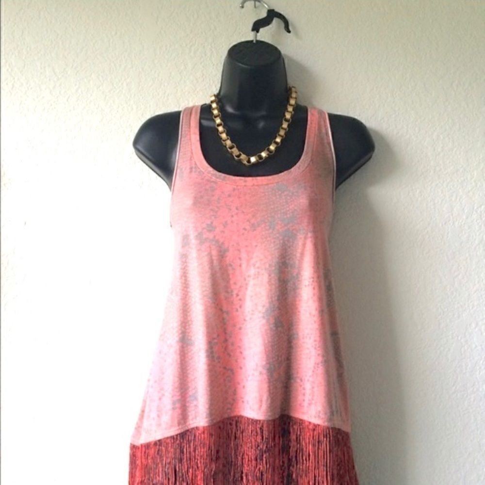 NWT Elizabeth & James Coral Fringe top
